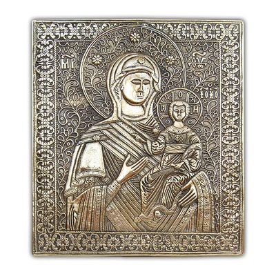 Икона литая "Богоматерь Одигитрия Смоленская"