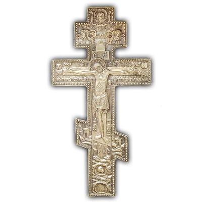 Крест киотный поморский восьмивершковый "Распятие Христово"