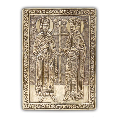 Икона большая "Император Константин и его мать Елена"