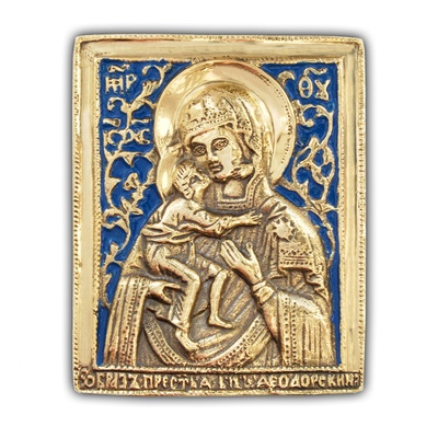 Икона средняя "Богородица Феодоровская" без эмали