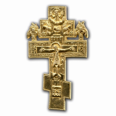 Крест малый гуслицкий "Распятие" с херувимами