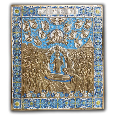 Икона литая большого формата "Успение Богородицы"